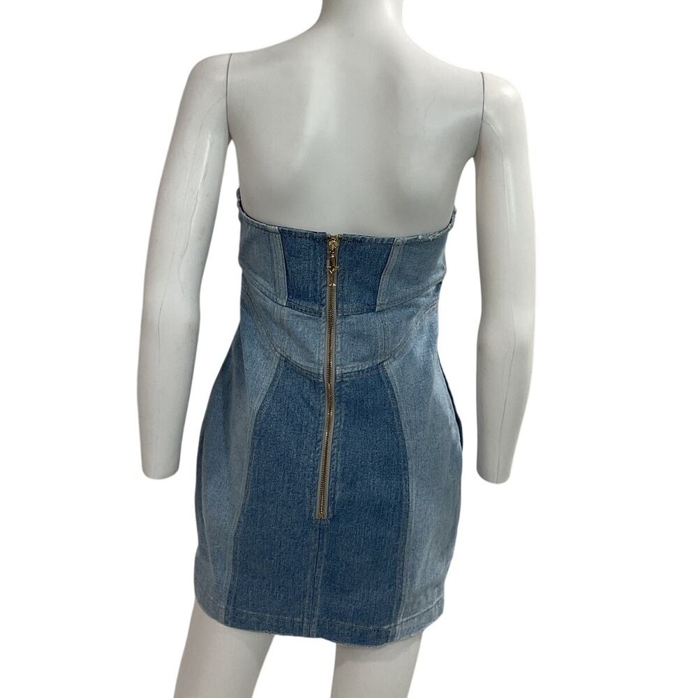 Retrofete Structured Patchwork Simi Mini Dress Si… - image 3